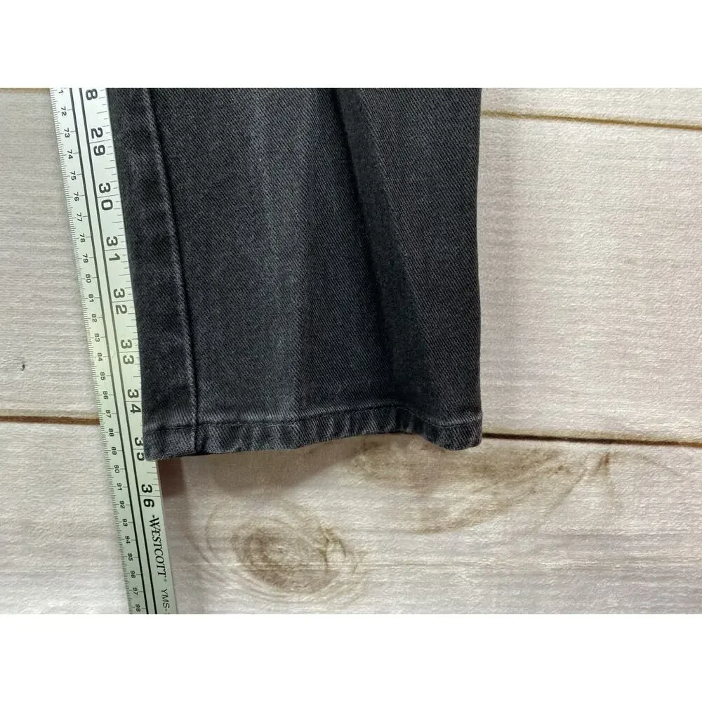 Vtg Rockies Jeans Womens 26/3 Black Rivets Bareback Riding High Rise Cowgirl 90s